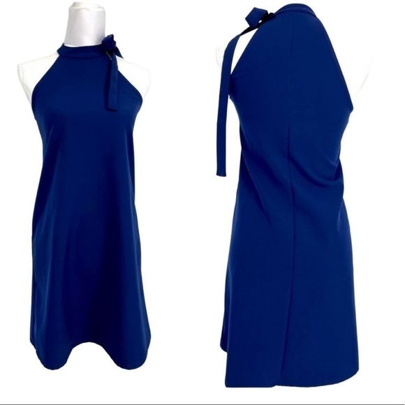 The Vanity Room navy blue Halter dress - Picture 1 of 10